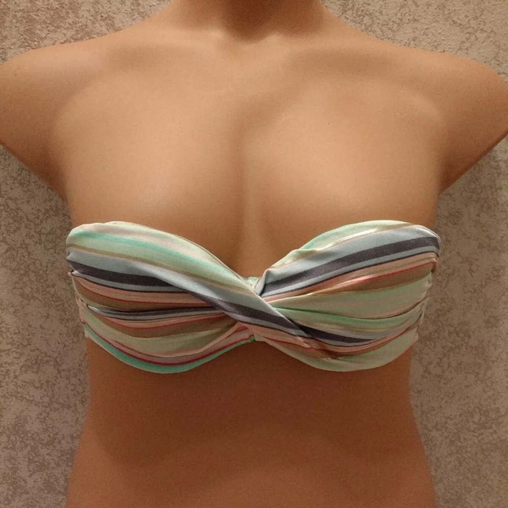 Victoria's Secret Multicolor Striped Bandeau Bikini Top
